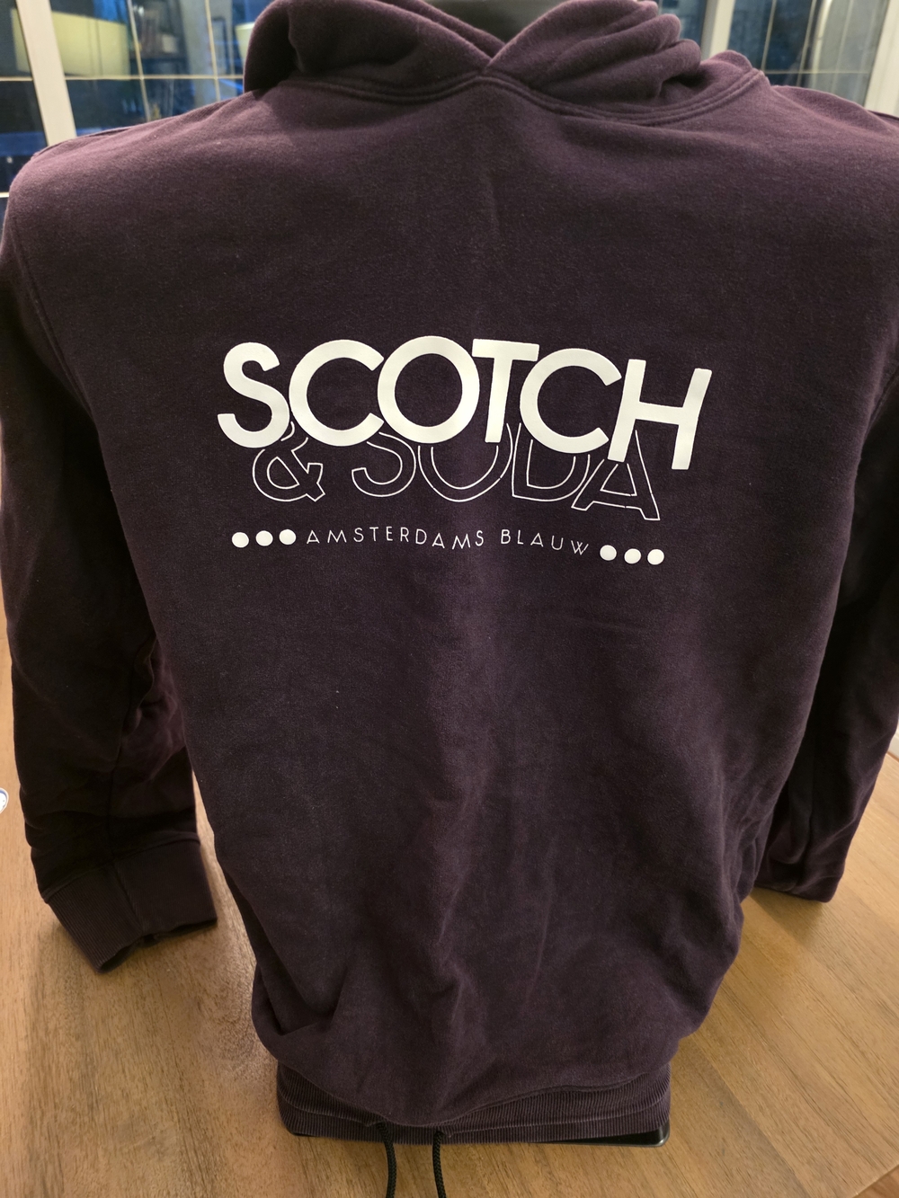 Scotch & Soda Men's Hooded Sweatshirt in Deep Plum - Men's Large